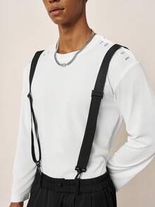 TOKVUE Men's Fashion Versatile Commuter Overalls - Black - View 6