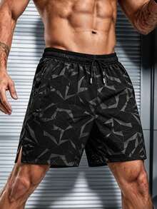 Gym Rark Pantalones cortos deportivos casuales y versátiles para hombres, para uso diario y viajes, con bolsillos - Negro - Ver 3