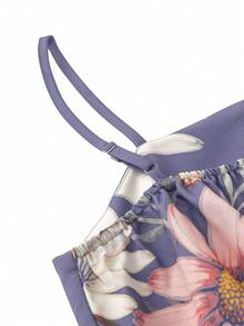 Irokai Japanese Traditional Kimono Blue Purple Elegant Floral Pattern Women's Modified Two Pieces Set Japanese Yukata Outfit - Multicolor - View 6
