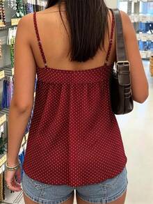 IslaSuriya 女款波點印花細肩帶背心上衣 - 彩色 - 查看 2