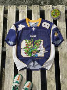 TEENAGE MUTANT NINJA TURTLES | SHEIN Tween Boy Summer Casual Cartoon Number Print T-Shirt - Purple - View 1