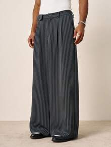 TOKVUE Men's Striped Pleated Casual Versatile Wide Leg Pants For Daily Wear - Multicolor - View 7