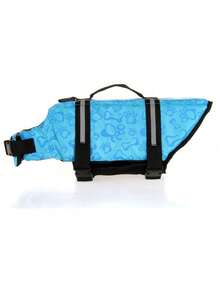 1pc Dog Life Jacket, Adjustable Chest & Neck, Tear-Resistant Pet Life Vest, Suitable For Medium & Small …Dogs, Boating, Swimming, High Buoyancy, Includes Easy-Carry Handle And D-Rin - Multicolor - View 17