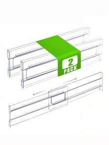 1/2/4/6/8/10pcs Drawer Divider Storage Box, Adjustable Clothing Drawer Divider, Expandable Kitchen Drawer Storage Box, Adjustable Divider For Bedroom, Bathroom, Vanity, Wardrobe, Clothing, Office, Kitchen Storage, Sturdy And Durable. - Clear - View 16