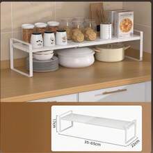 Estantería de almacenamiento de cocina, gabinete extensible con almacenamiento multinivel, encimera multifuncional, estante organizador de almacenamiento de recipientes de salsa. - Multicolor - Ver 11