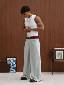 TOKVUE Men's Colorblock Pocket Casual Versatile Daily Wear Sweatpants - Light Grey - View 7
