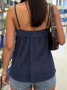 INAWLY Women's Polka Dot Print Camisole Top - Multicolor - View 2