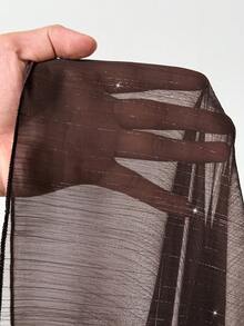 Viva Relle Plus Size Women's Sheer Off-Shoulder Sexy Elegant Dress Fall - Brown - View 8