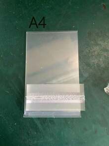 T-Shape Clear Acrylic Sign Holder Double Sided Display Stand For Menu Flyer Photo Office Restaurant Retail Wedding - Clear - View 14