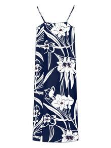 Irokai 日式女款傳統印花浴衣和服兩件式夏季祭典裝 - 寶藍色 - 查看 3