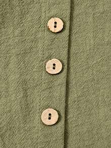 Zayélia Women's Casual Daily Commuting Autumn Blouse - Army Green - View 4