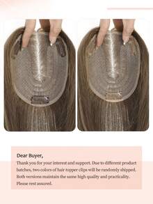 ZERO-NET Hair Toppers For Women Real Human Hair 10Inch Human Hair Topper Middle Part Clip In Topper Hair Pieces For Women - S8 - View 7