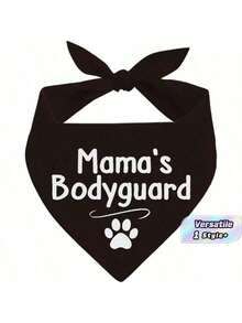 1 pieza Bandana de perro guardián de la madre de 24.8"X11", pañuelo triangular para perro mediano, pañuelo negro para mascota, regalo perfecto para amantes de los perros - Multicolor - Ver 1