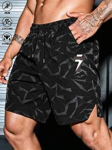 Gym Rark Pantalones cortos deportivos casuales y versátiles para hombres, para uso diario y viajes, con bolsillos - Negro - Ver 1