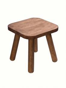 1pc Wooden Medieval Multifunctional Plant Stand Shoe Bench Step Stool 9.41 Inch (24cm)High Planter Table Flower Pot Riser Round Side End Table For Indoor Plants Modern Accent Decor Christmas Stocking Fillers Holiday Gift Ideas Must Haves - Multicolor - View 13