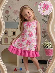 Emery Rose Kids Emery Rose Kids 女童編織可愛圖案圓領無袖夏季洋裝 - 彩色 - 查看 11