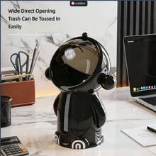 Mini Desktop Trash Can With Flip Cover, Cartoon-Shaped Storage Bucket, Living Room Clutter Bucket, Vehicle-Mounted Household Use, Restaurant Hygiene Cleaning Bucket. - multicolor - View 2