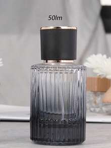 1 50ml/30ml Large Capacity Convenient Perfume Spray Bottle High-End Cosmetics Subpackage Bottle Vertical Stripe Spiral Mouth Perfume Empty Bottle - Multicolor - View 3