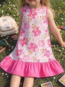 Emery Rose Kids Emery Rose Kids 女童編織可愛圖案圓領無袖夏季洋裝 - 彩色 - 查看 12