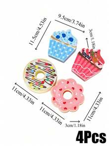 Zazumi 4Pcs/8Pcs Donut Shaped Dish Washing Sponge, Soft Porous Foam With Round Ring Silhouette, Rich Foam Generating, Water Absorbent And Fast Drying Surface Cleaner, Kitchen Scrub Pad For Tableware Pot Pan Daily Cleaning Tasks - multicolor - View 20