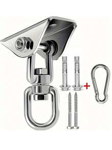6pcs/Set 304 Stainless Steel Hammock Hardware Kit - Rust-Proof And Durable Swing Hooks - Multifunctional, Easy-Install Swivel Hook Design For Hammocks, Yoga, Punching Bags, Swing Accessories - Multicolor - View 10