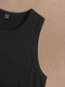 Manfinity VCAY 3pcs/Pack Men's Casual Knit Sleeveless Solid Color Tank Tops, Suitable For Daily Wear - Multicolor - View 5
