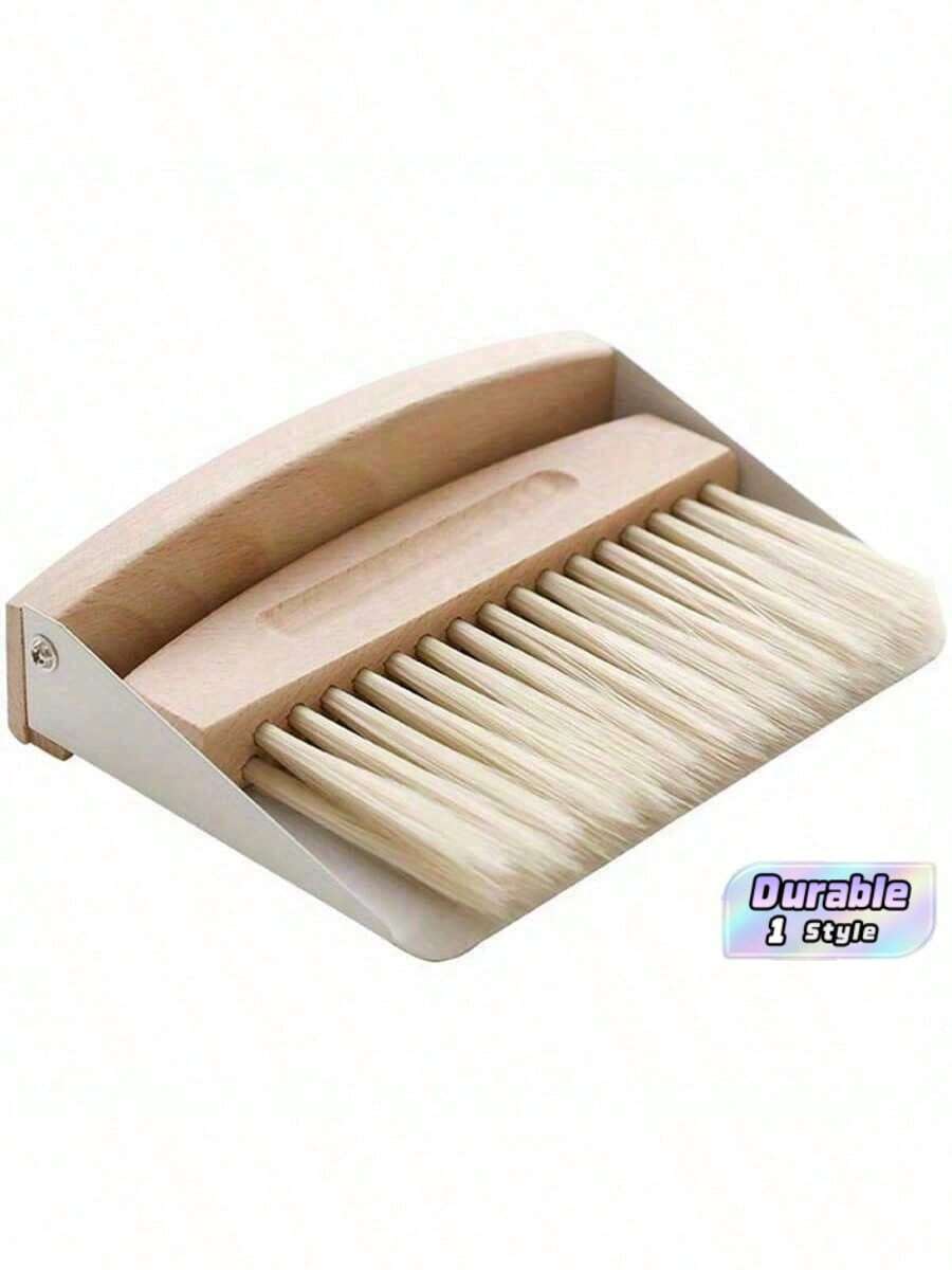Portable Mini Dustpan And Brush Set, Multi Purpose Cleaning Kit With Wooden Handle, Small Sweeper For Desktop Keyboard Narrow Gaps, Seamless Cleaning Tool, Easy To Use Household Mini Sweeping Supplies - multicolor - View 1