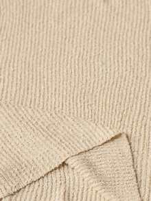 Vientiro Men's New Ribbed Fashion Versatile V-Neck Long Sleeve Sweater - Apricot - View 9