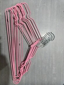 10/20 Piece Set, Non-Slip Metal Hangers, Adult Clothing Track, Nordic Style Hangers - Pink - View 7
