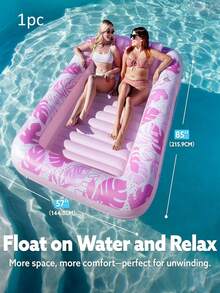 1pc Inflatable Pool Lounge Chair Sunbathing Float Bed With Spray Water Function Extra Large Adult Pool Float With Pillow Auto Spray Cooling 6 In 1 Air Mattress Raft For Pool Party Gift - Multicolor - View 22