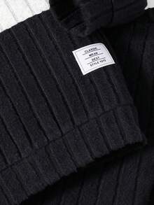 SHEIN 男童可愛趣味卡通塗鴉街頭風 2件套，秋冬款 - 黑與白 - 查看 6