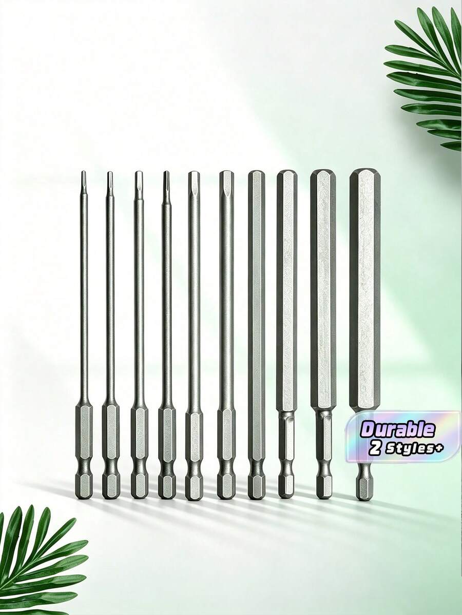 Extended Magnetic Inner Hex Screwdriver Bits H1.5-H12, Durable Long Hexagon Driver Bits Compatible With Electric Drill & Impact Tools For Repair Work - A - View 1