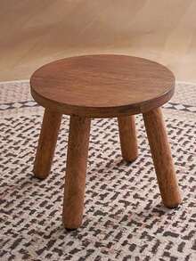 1pc Wooden Medieval Multifunctional Plant Stand Shoe Bench Step Stool 9.41 Inch (24cm)High Planter Table Flower Pot Riser Round Side End Table For Indoor Plants Modern Accent Decor Christmas Stocking Fillers Holiday Gift Ideas Must Haves - Multicolor - View 16
