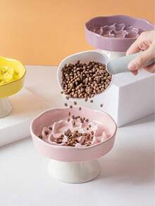 Ceramic Slow Feeder Bowl, Elevated Cat Bowl For Neck Protection, Anti-Tipping, Pet Food Bowl - multicolor - View 12