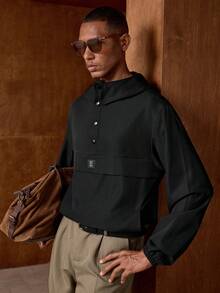 HIMLAND Men's Casual Versatile Hooded Jacket, Spring/Autumn - Black - View 8
