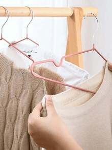 10/20 Piece Set, Non-Slip Metal Hangers, Adult Clothing Track, Nordic Style Hangers - Pink - View 2