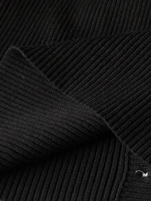 GlowEve CURVE Damen-Cardigan in großen Größen mit V-Ausschnitt, kontrastfarben, lässig, vielseitig, für den täglichen Gebrauch im Herbst - Schwarz - Übersicht 8