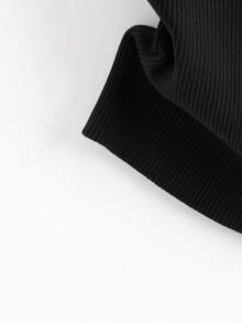 GlowEve CURVE Damen-Cardigan in großen Größen mit V-Ausschnitt, kontrastfarben, lässig, vielseitig, für den täglichen Gebrauch im Herbst - Schwarz - Übersicht 6