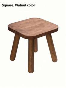 1PC Wood Medieval MultiFunctional ShoeStool StepStool FlowerPotHolder RoundSideTable SpaceSaving EasyClean Rustic NaturalColor PlantStand Indoor LivingRoom Balcony Office Study Christmas NewYear Gift MustHave - Multicolor - View 11