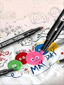 Fabric Marker Pen Is Washable, T-Shirt Clothes Painting Fabric Pen Is Waterproof, And The Fabric Pen Does Not Fade (Available In Single And Double Head Versions) - multicolor - View 2