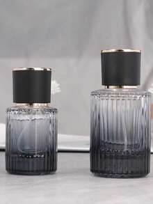 1 50ml/30ml Large Capacity Convenient Perfume Spray Bottle High-End Cosmetics Subpackage Bottle Vertical Stripe Spiral Mouth Perfume Empty Bottle - Multicolor - View 6