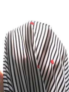 SHEIN 青少年女孩休閒舒適立領撞色羅紋素色洋裝，返校季公主風，適合畢業派對、生日派對，Y2K時尚街頭個性甜酷女孩風 - 黑與白 - 查看 6