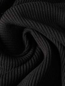 GlowEve CURVE Damen-Cardigan in großen Größen mit V-Ausschnitt, kontrastfarben, lässig, vielseitig, für den täglichen Gebrauch im Herbst - Schwarz - Übersicht 7