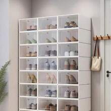 6/14 Pieces Of Transparent Shoe Box With Lid - Transparent Shoes - Stackable Wardrobe Organizer, Dustproof And Space Saving | Easy To Assemble, Can Be Used As A Mini Shoe Box For Bedroom, Home, Living Room Items, Home Organization And Storage - View 2