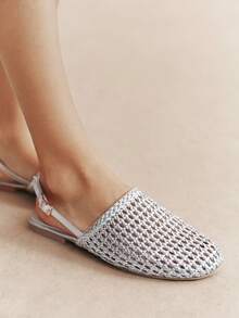 Rosivie Ladies Decoration Fashion Daily Travel Casual Slippers - Silver. - View 2