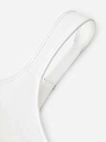 LUVLETTE Plus White 無內墊全罩式鋼圈內衣，無勒肩帶，側背收平運動內衣，縮胸基本款 SizeFreedom - 白色 - 查看 8