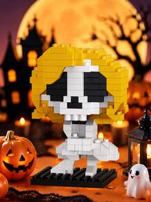 MINKOJA Halloween Cute Building Blocks Kit, Mini Q Version Skeleton Pumpkin Ghost Figures, Easy Assembly Educational Toy, Desktop Ornament, Halloween Party Favors Gift - Multicolor - View 8