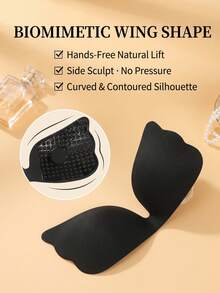女性翼形自粘式胸貼,內衣配件 - 黑色 - 查看 2