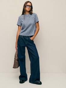 Nöista Chinese-Style Short Sleeve Top With Frog Buttons, Perfect For Summer, Fall And Going Out. - Blue - View 5