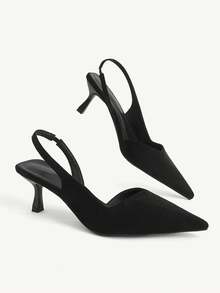 CUCCOO CHICEST Women's Shoes Are Simple, Light And Elegant, Black Pointed Back Strap Stiletto Sandals, Spring And Summer Commuting, Dating - Black - View 4